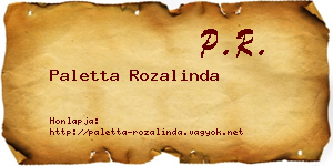 Paletta Rozalinda névjegykártya